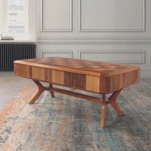 Este produsă din materiale de cea mai bună calitate, pentru ca fiecare zi și seara să fie un moment special pentru dvs. Este o soluție ideală pentru primul tău apartament sau o cameră de oaspeți. Concepută pentru un ambient elegant, confortabil, si sofisticat în același timp, colecția ne aduce o oază de relaxare. De asemenea, dimensiunea măsuței este de: 120 L x 68 l x 48 h cm.